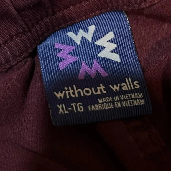 Urban outfitters Without Walls Calvary Twill Trail Jogger Burgundy Pant X-Large - Picture 6 of 9